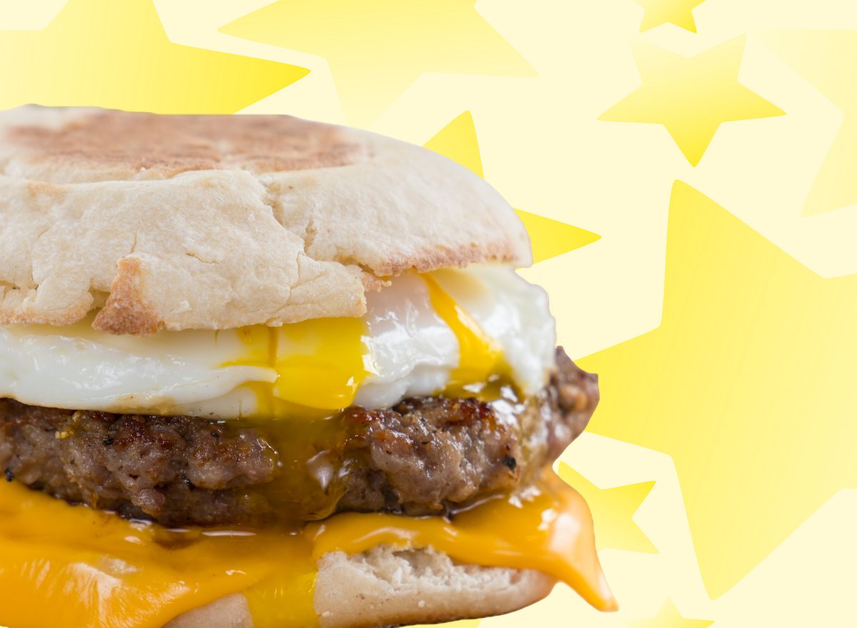 Sausage egg cheese english muffin fast food chains fresh cracked eggs