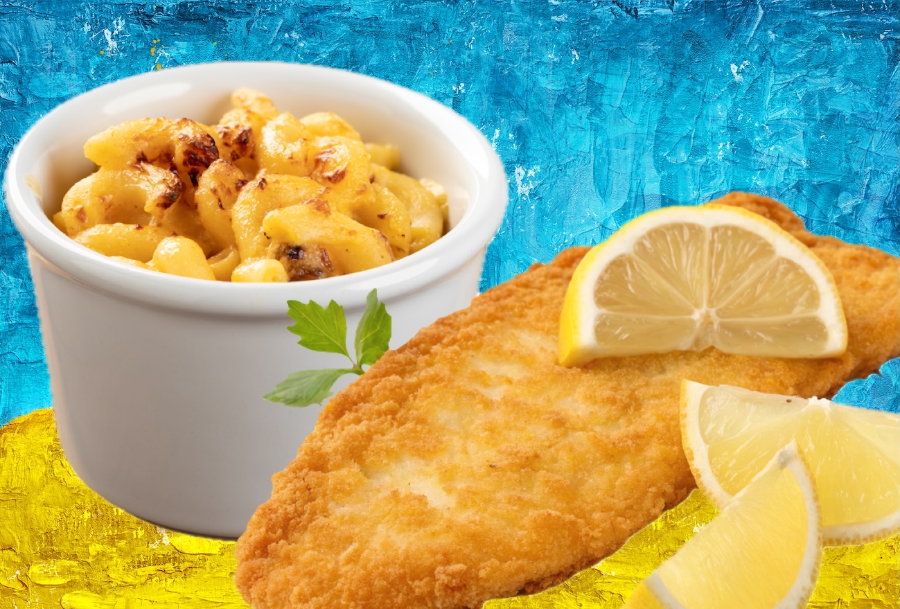 Chain restaurants fried fish macaroni cheese