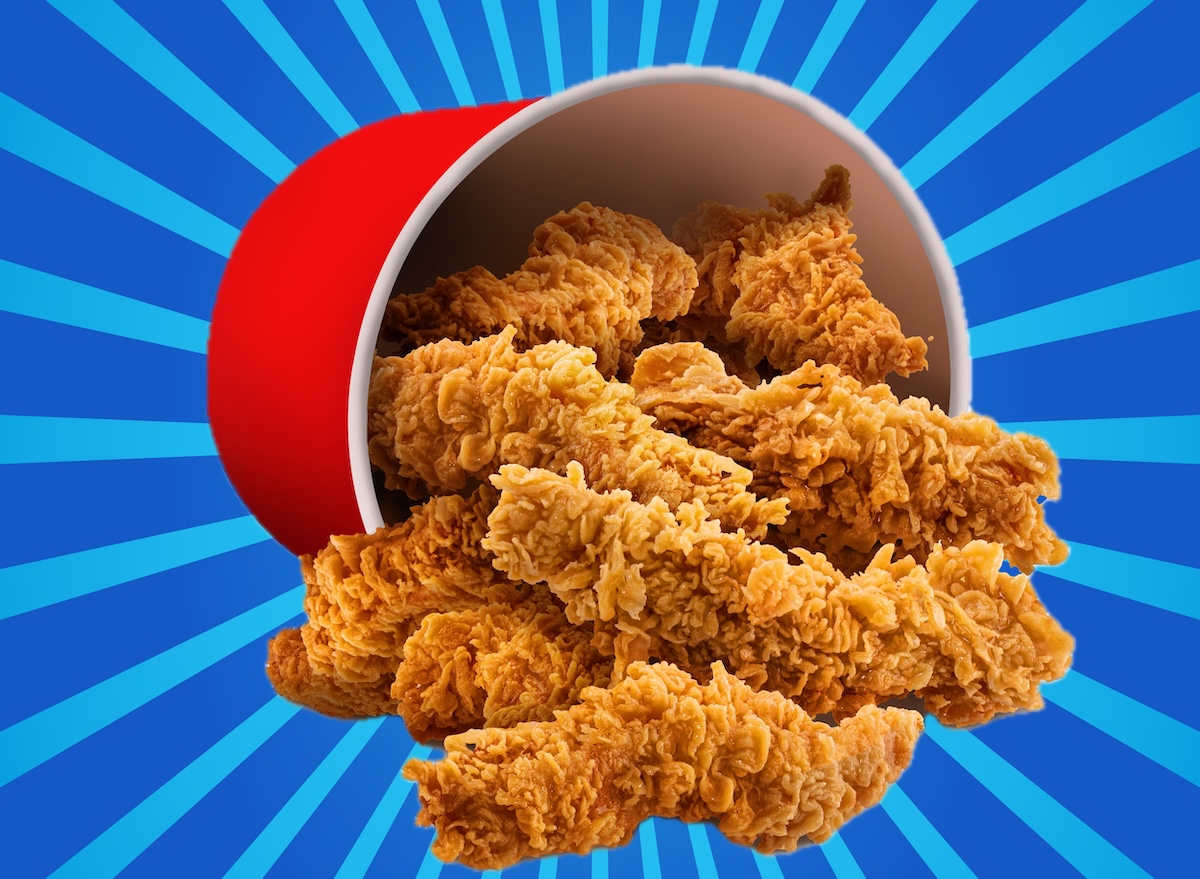 Chicken tenders red bucket