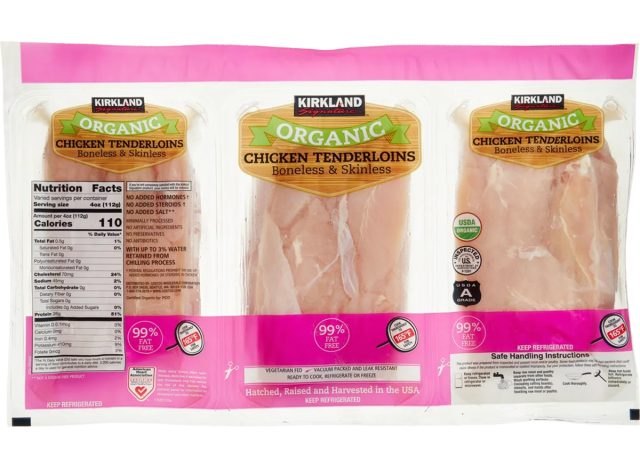 Kirkland Signature Organic Chicken Tenderloins, Boneless & Skinless