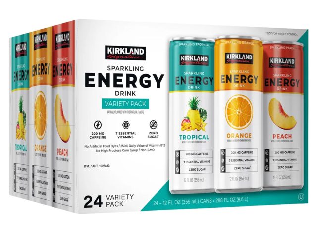 Kirkland Signature Sparkling Energy Drink, Variety Pack, 12 fl oz, 24-count