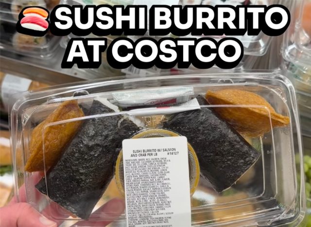 Sushi Burrito with Crab and Salmon Poke