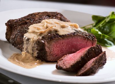 The Capital Grille Kona Crusted Dry Aged Bone In New York Strip