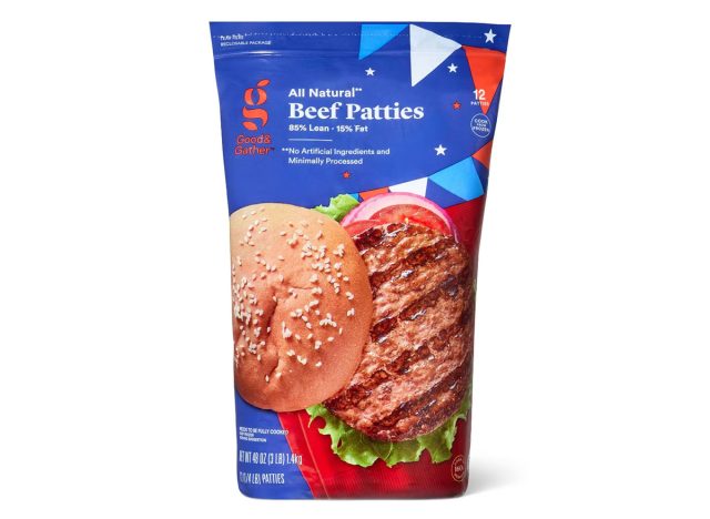 85/15 All Natural Beef Burger Patties - Frozen - 48oz/12ct - Good & Gather™