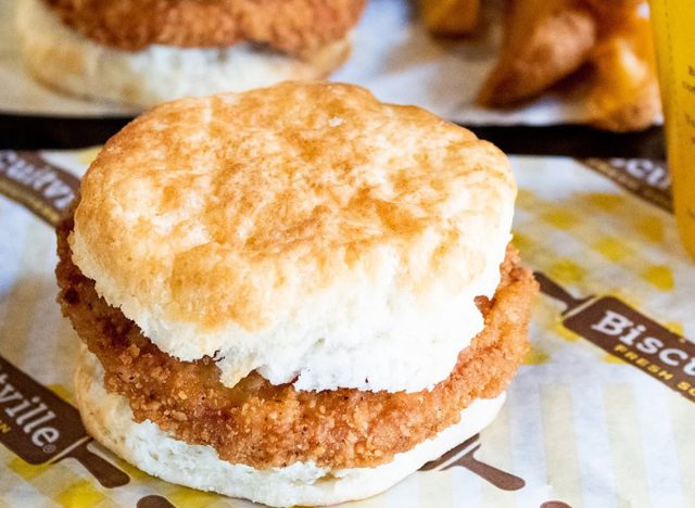 Biscuitville fried pork chop biscuits