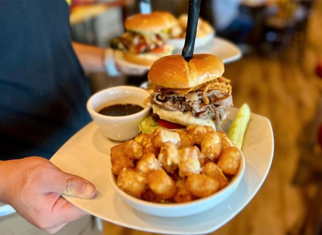 Doc Holliday's Roadhouse prime rib burger.
