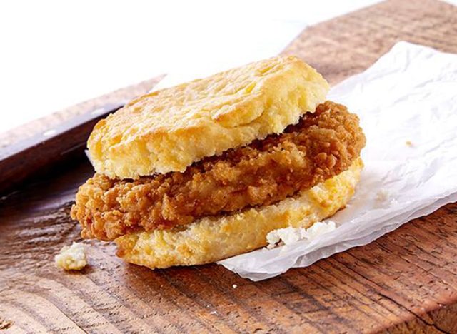 Jack's fried pork chop biscuit