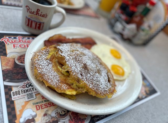 Richie's Diner Giant Cinnamon Roll French Toast