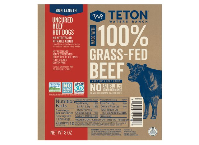 Teton Waters Ranch Bun Length Hot Dog