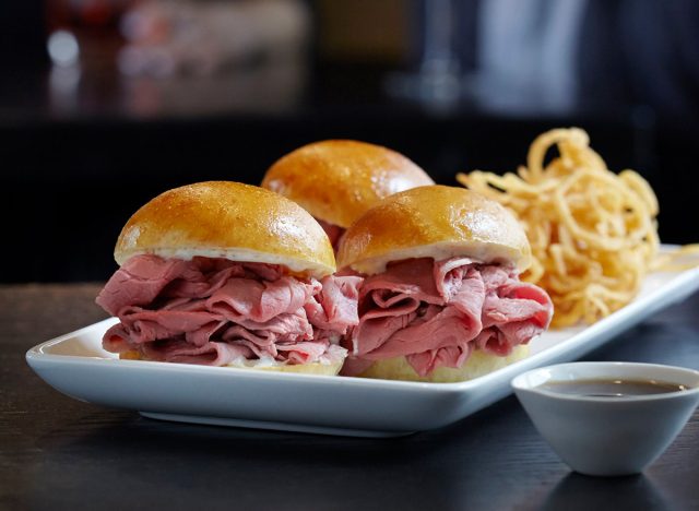 The Keg Steakhouse prime rib sliders