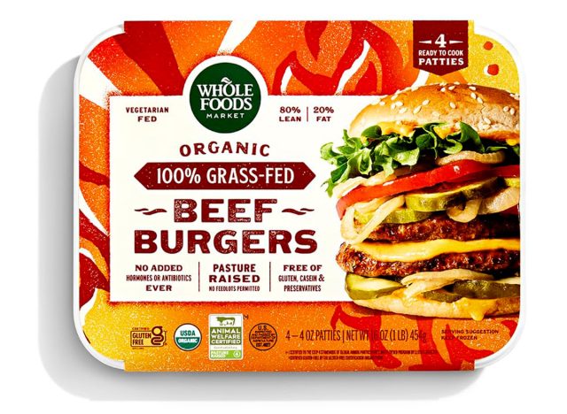 Whole Foods Market Organic Grass Fed Beef Burgers, 16 OZ