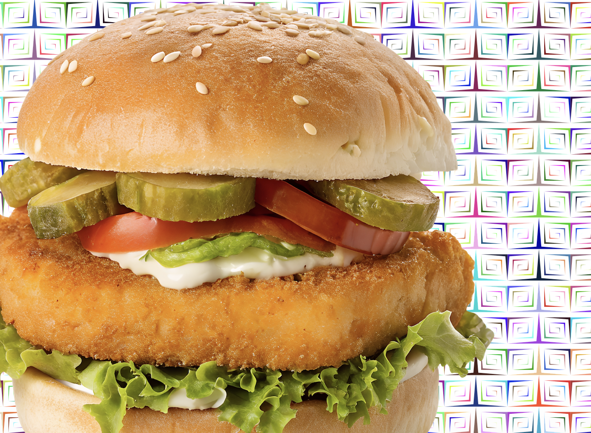 Fast food fish sandwich