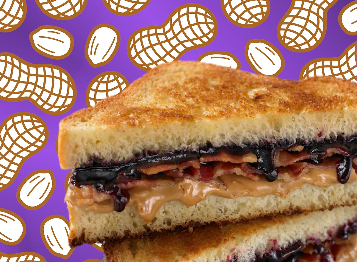 Peanuts peanut butter jelly toast
