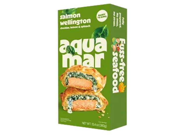 Aquamar Salmon Wellington Cheddar, Lemon & Spinach