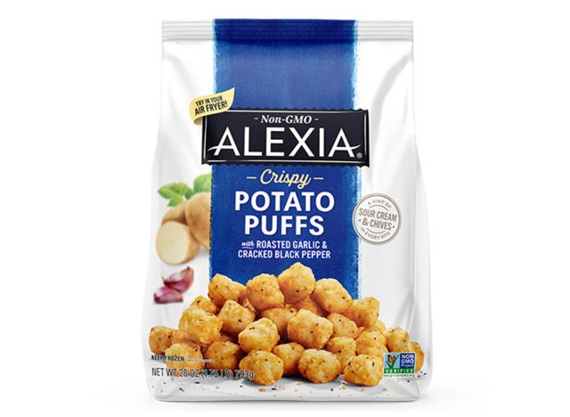 Alexia Crispy Seasoned Potato Puffs with Roasted Garlic & Cracked Black Pepper