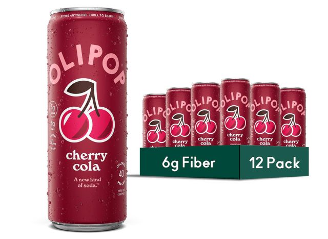 OLIPOP Prebiotic Soda Pop, Cherry Cola, Pantry Pack