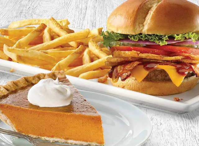 Perkins Burger Fries and Pie Special