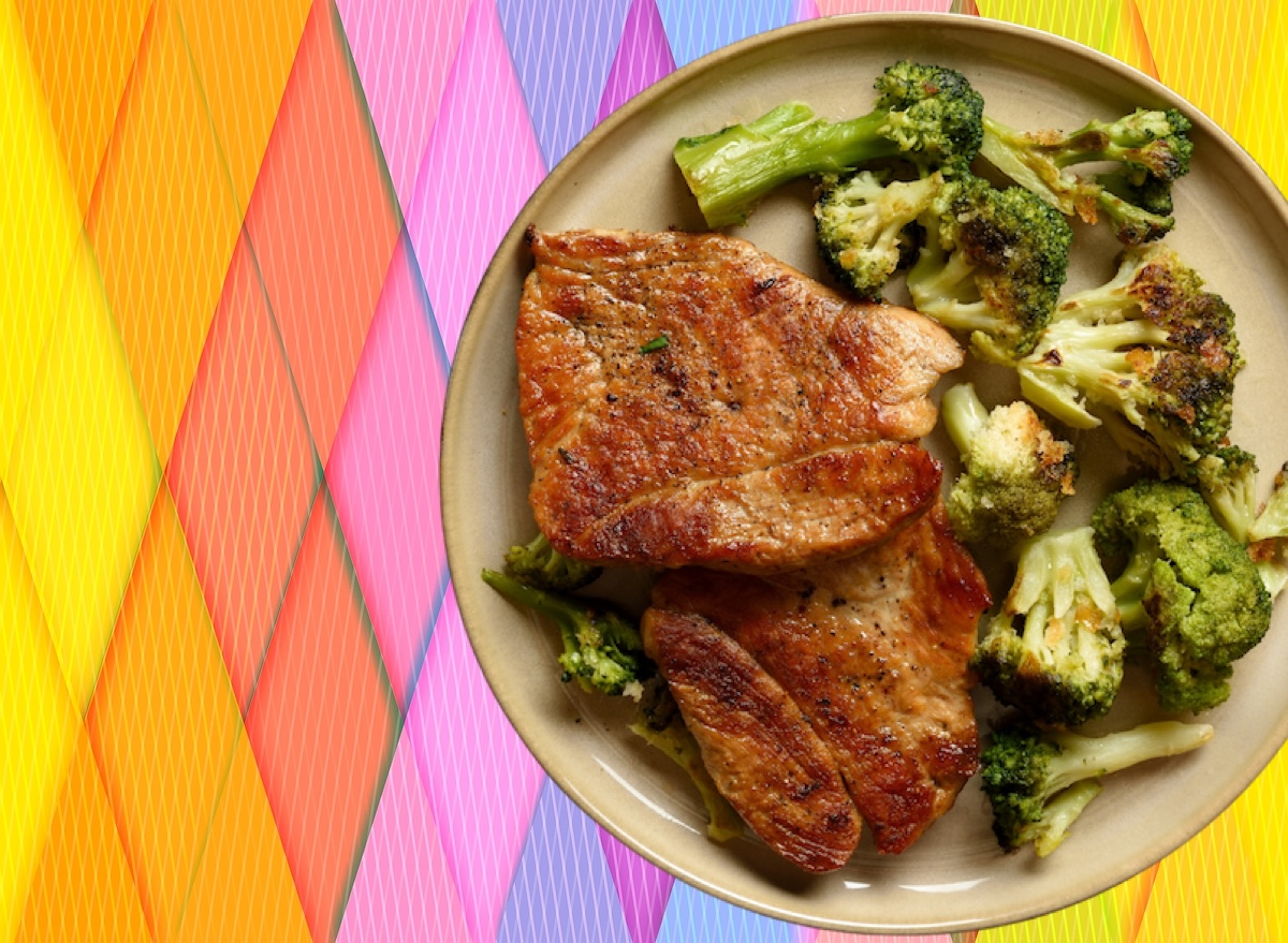 Pork chops broccoli
