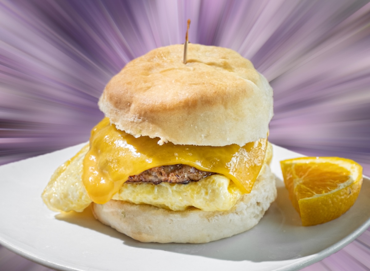 Suasgae egg cheese biscuit