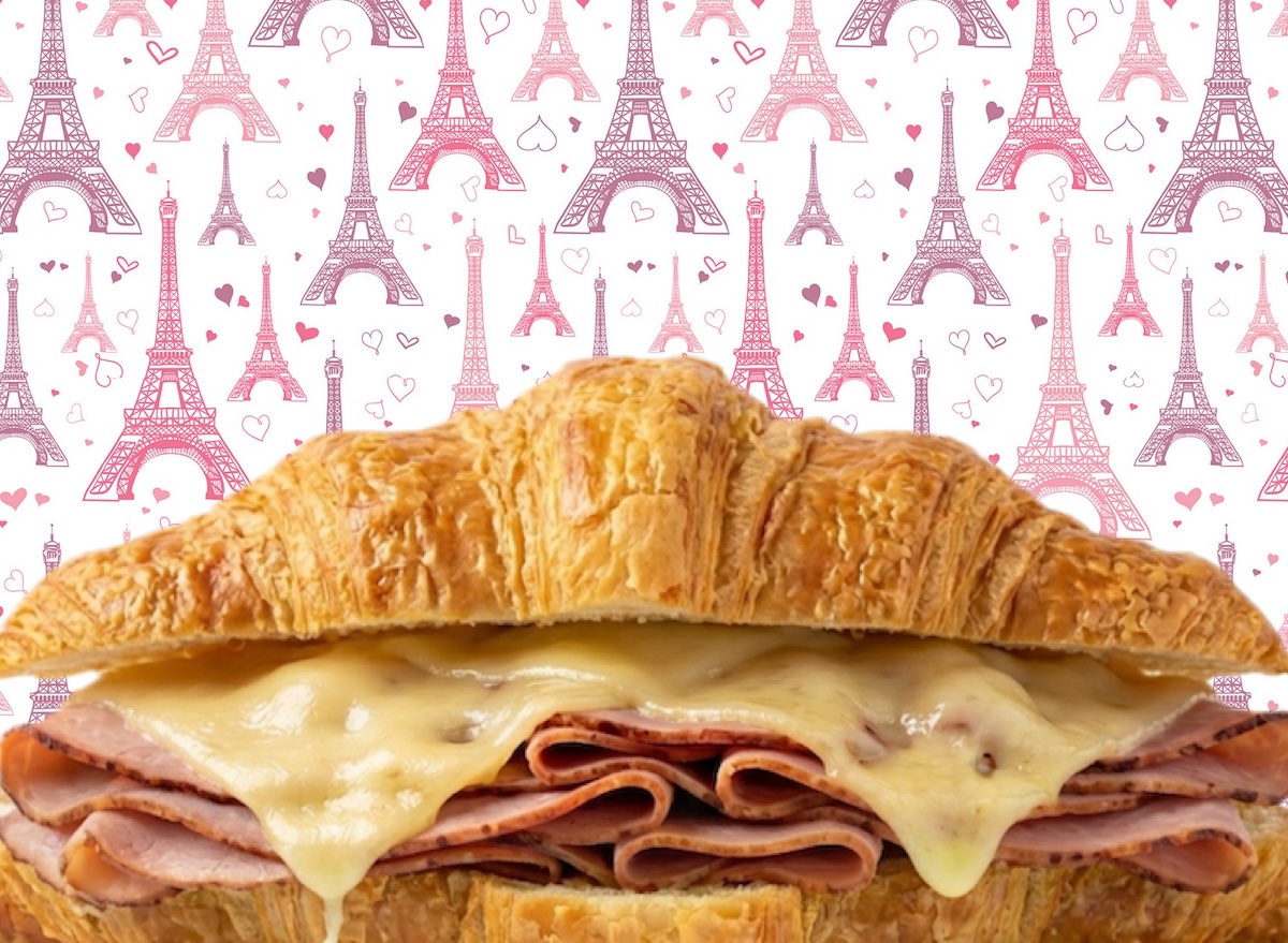 Toasted ham and swiss croissant