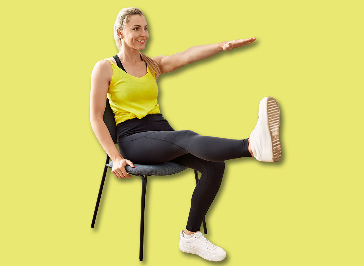 Young blonde girl smiling happy training at sport center.