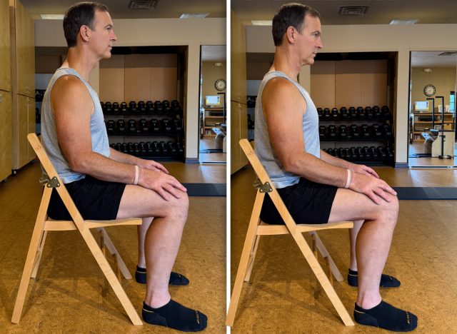 Chin retraction exercise