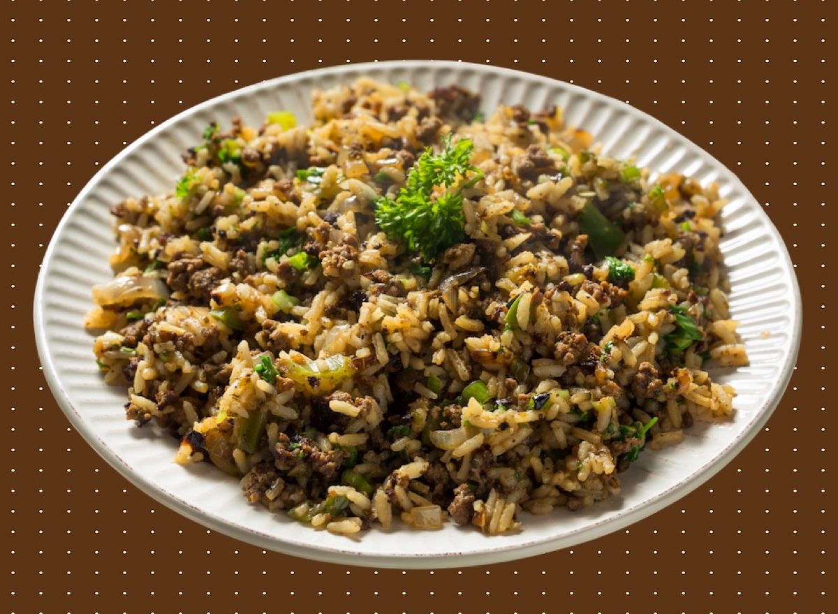 Dirty rice with ground beef