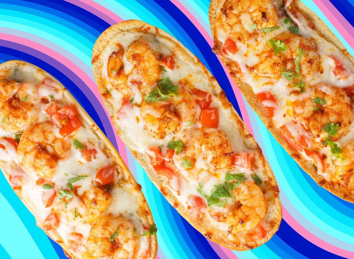 Garlic toast with shrimp