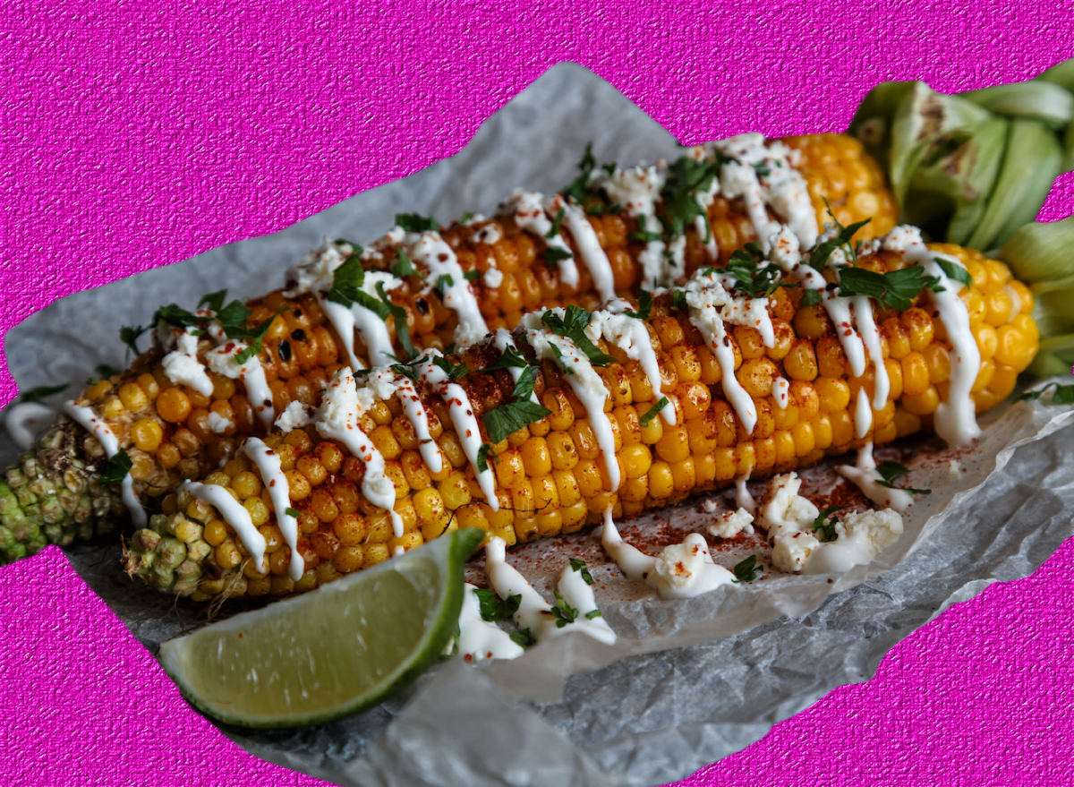 Grilled corn on the cob