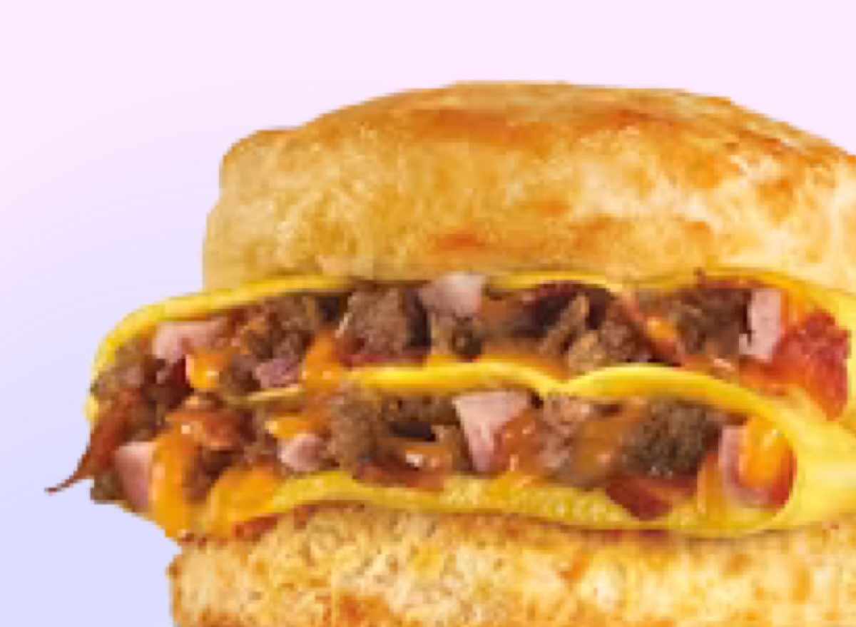 Loaded omelet biscuit hardees