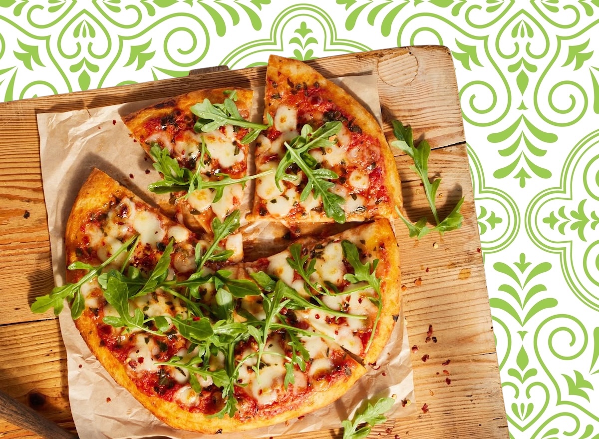 Amy’s Margherita Pizza with arugula