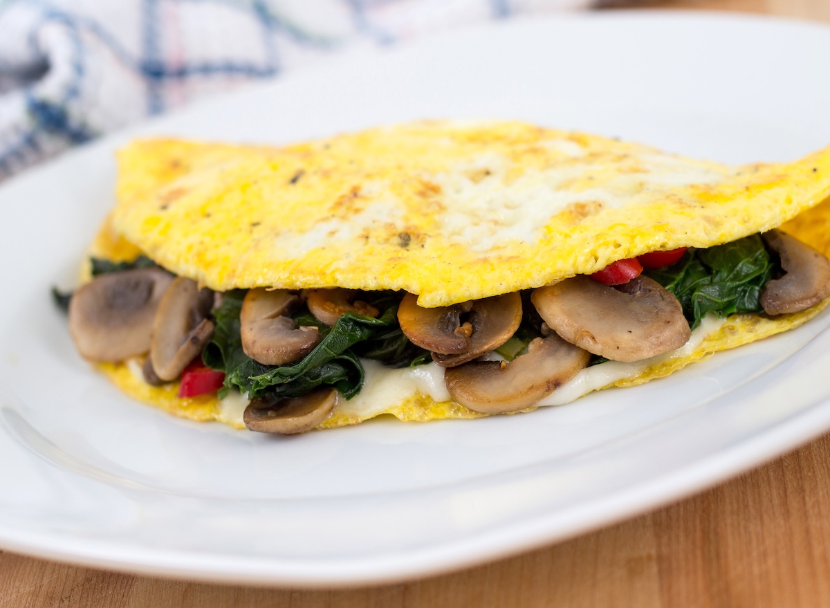 Mushroom,Spinach,Omelet