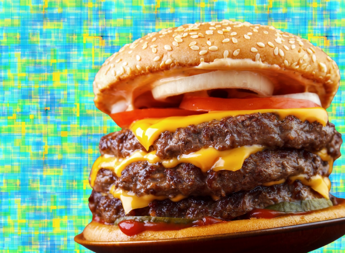 Triple cheeseburger