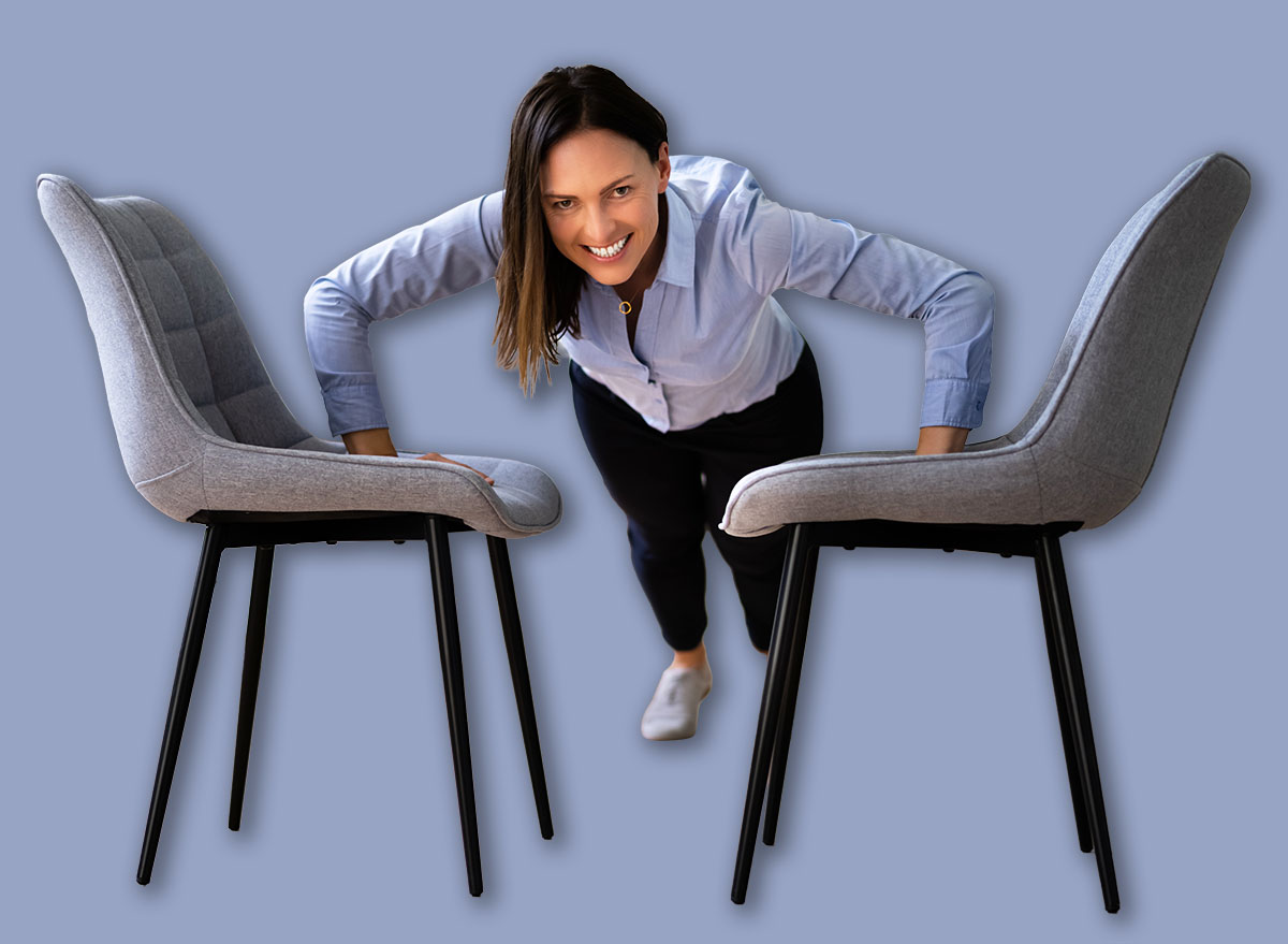 Wellbeing Workplace Exercise Workout. Healthy Office Fitness