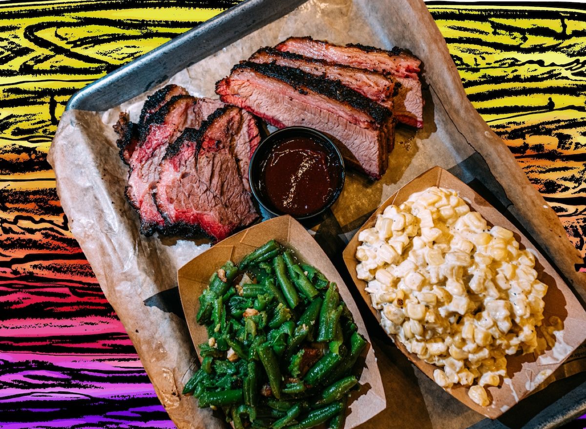 Brisket green beans corn
