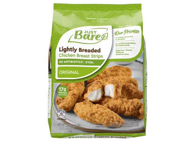 Just Bare Fully Cooked Lightly Breaded Chicken Breast Strips