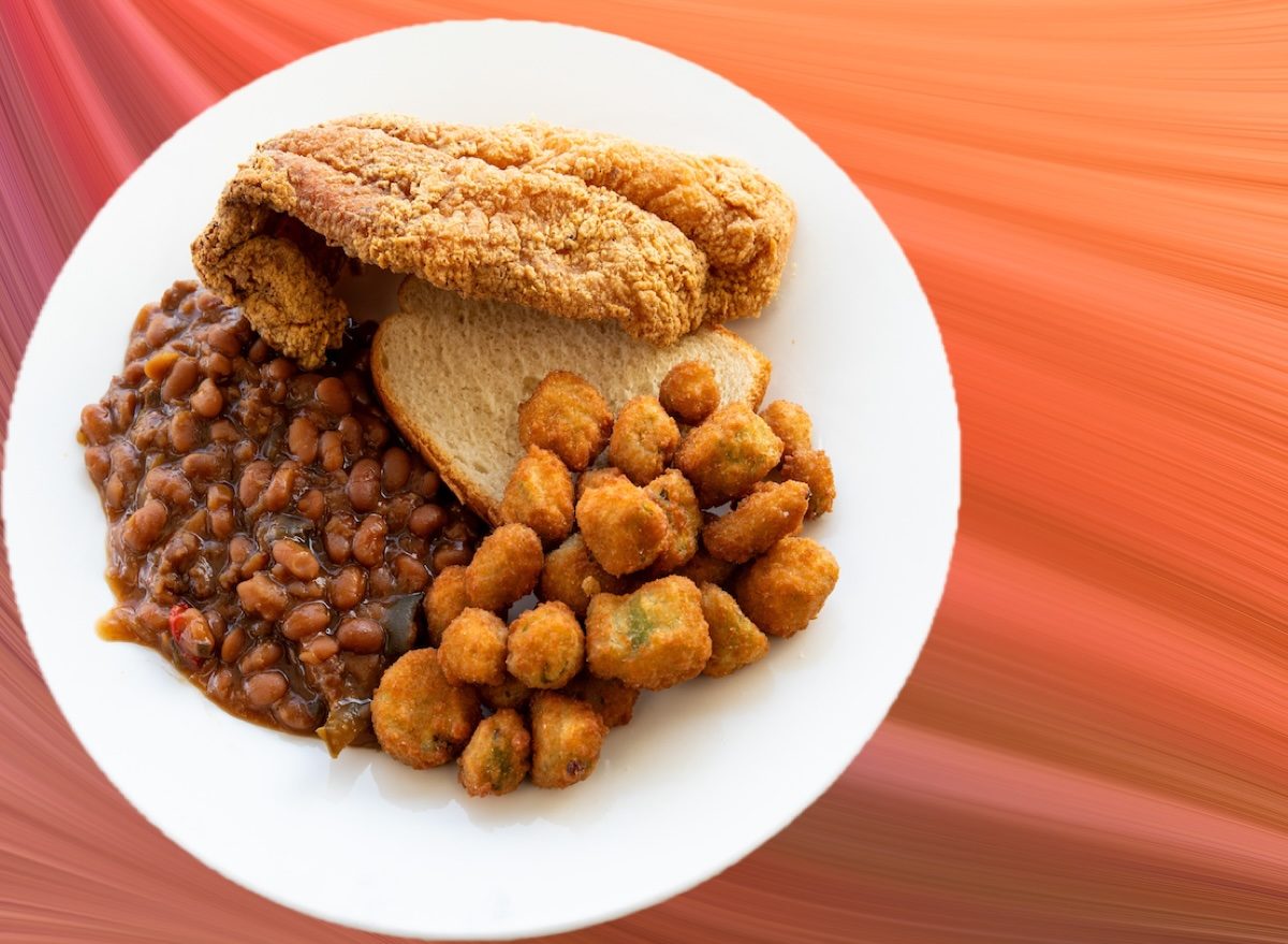 Catfish baked beans