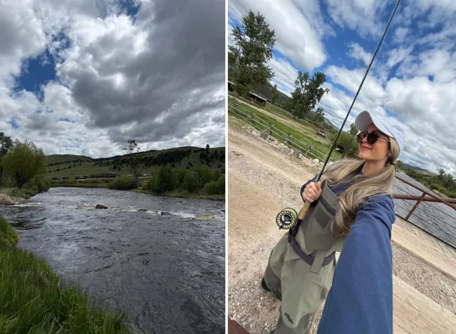 fly fishing split image