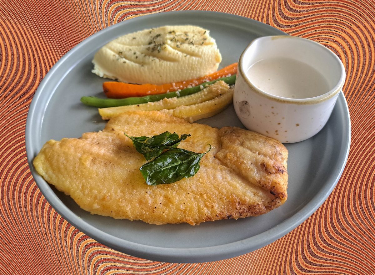 Fried fish mashed potatoes