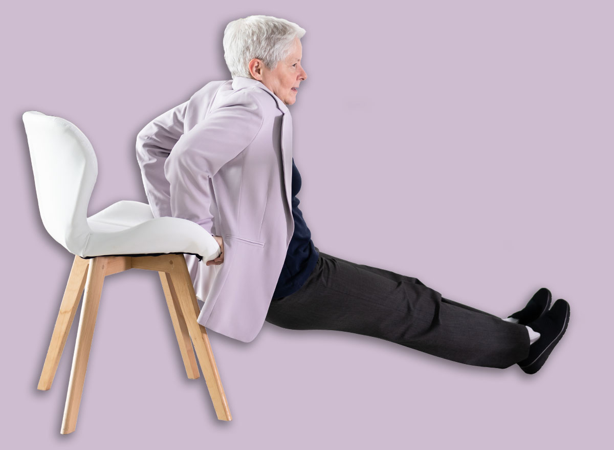 Chair Office Dip Exercise Triceps Dips At Desk