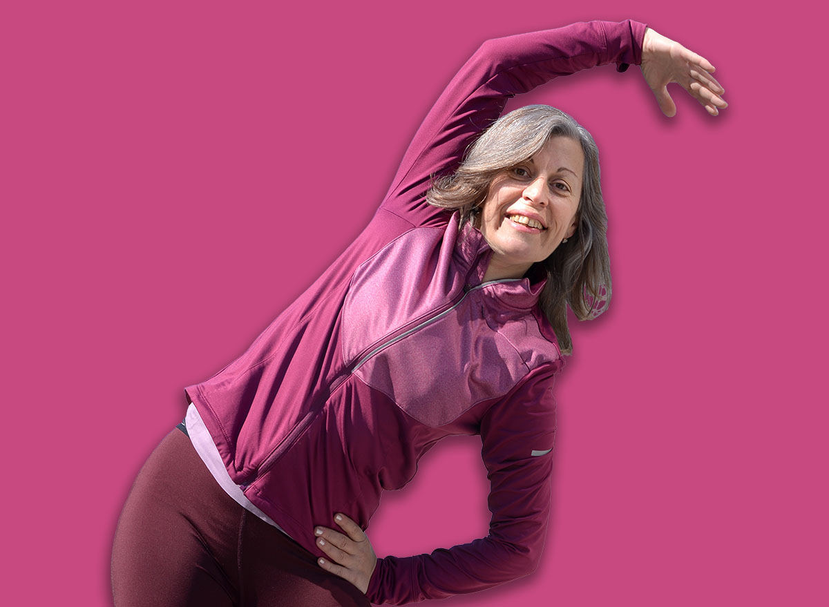 Tired, happy and elderly woman doing outdoor exercise in the city. Retirement health, fitness. Healthy exercise with training for older seniors