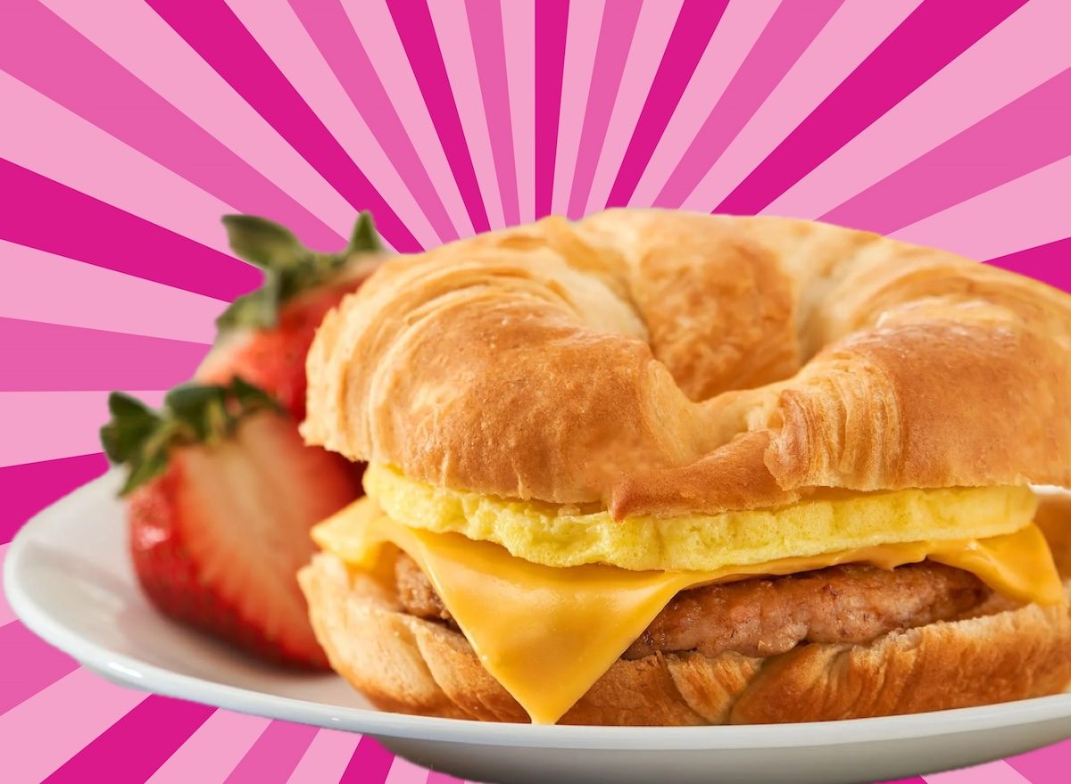 Sausage egg cheese croissant Jimmy Dean frozen food breakfast