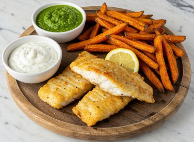 Fried Fish and Sweet Potato Fries
