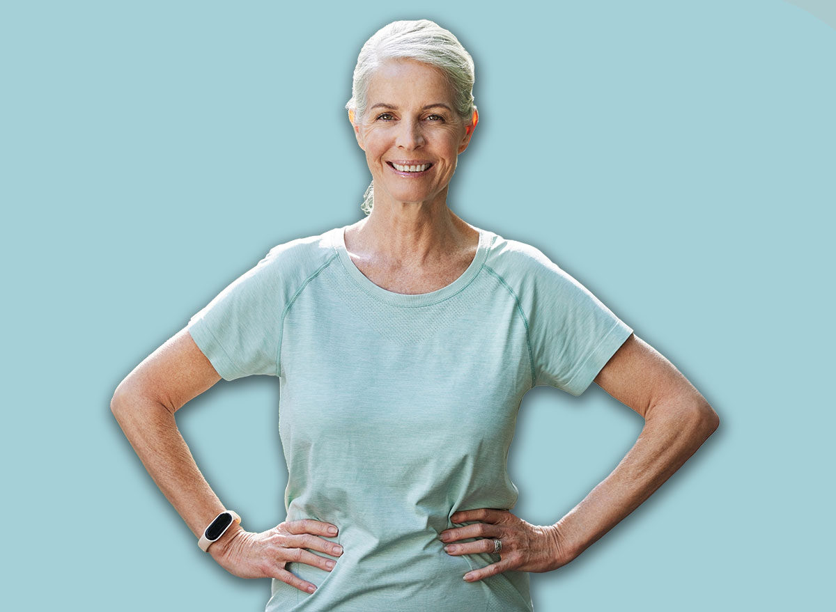 Senior woman, exercise and outdoor for a run, workout and training on road with trees for fitness. Elderly female person happy about cardio for health and wellness while walking or running in summer
