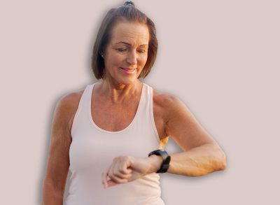 Portrait of a mature woman in park exercising during summer concept