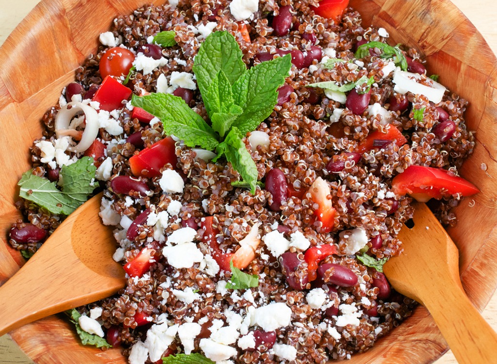 red quinoa salad