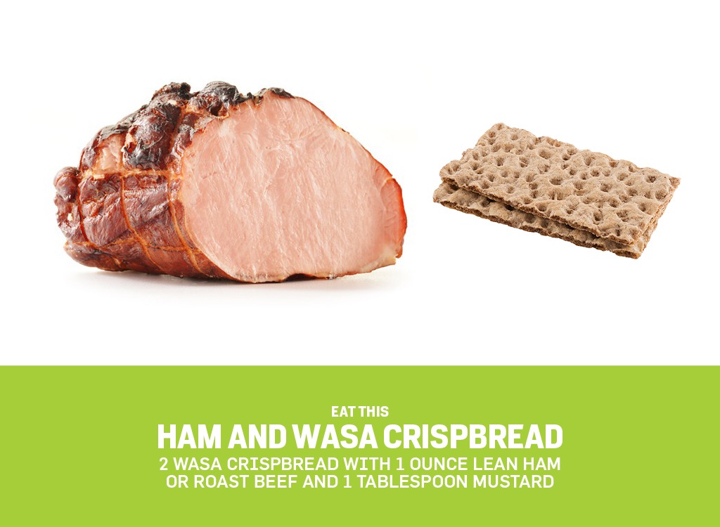 biggest loser snacks ham and wasa cracker