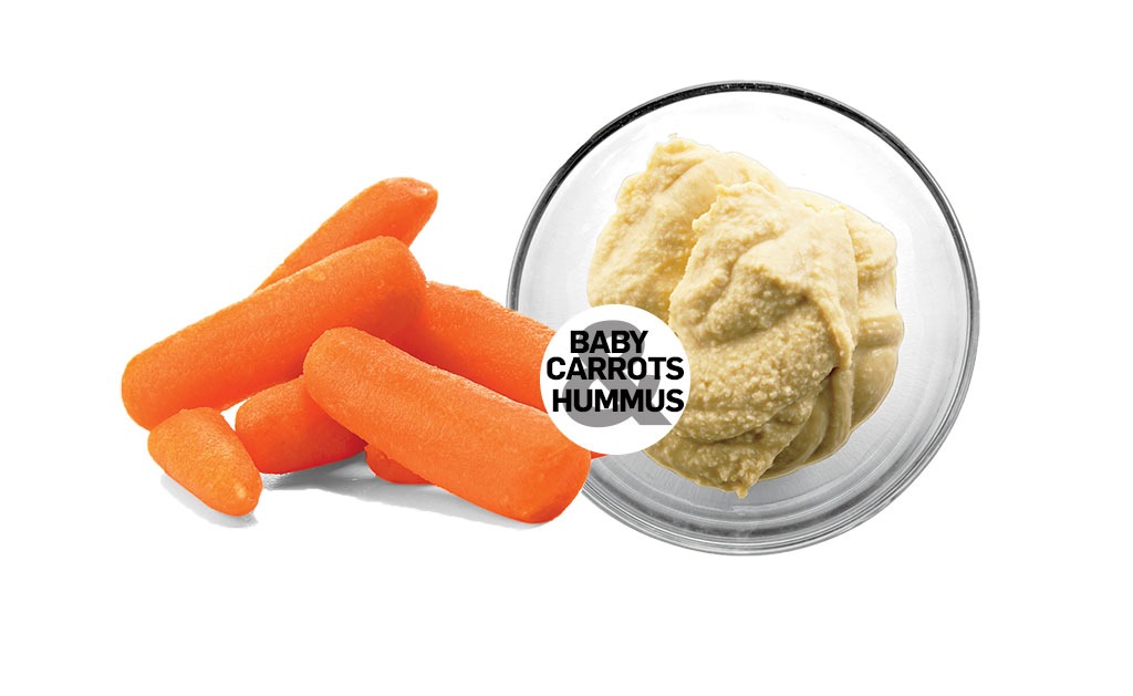 baby carrots and hummus