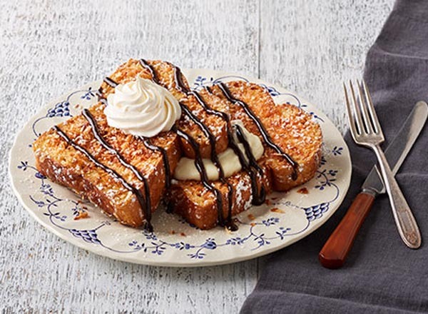 bob evans chocolate coconut brioche french toast