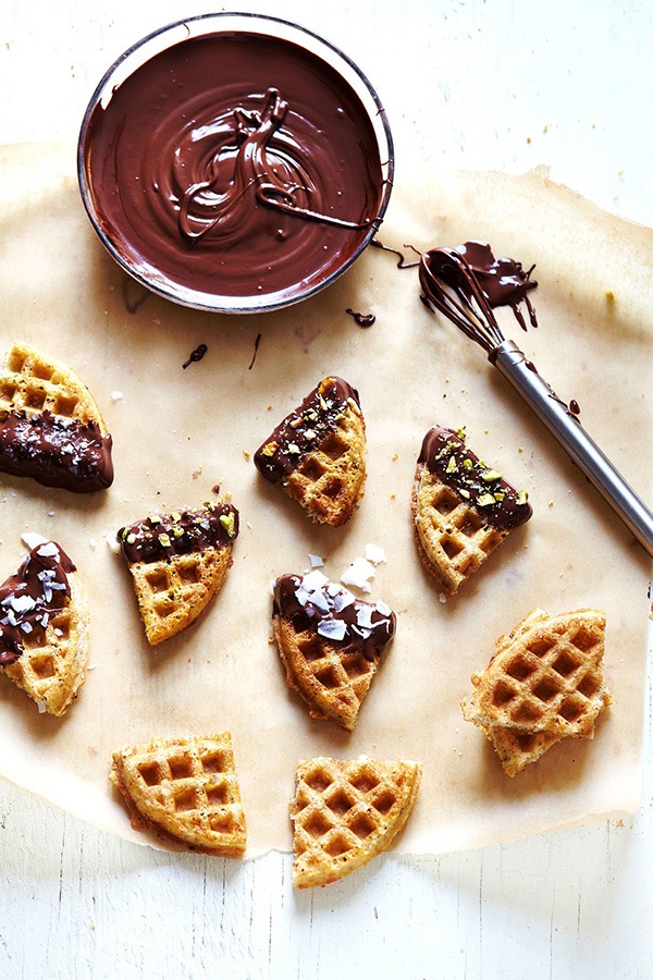 Holiday desserts waffle bites